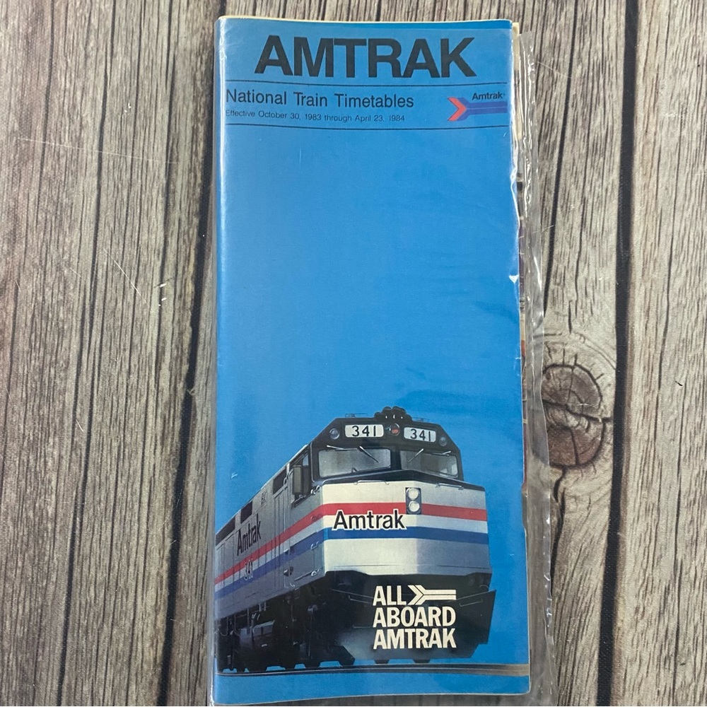 Vintage 1983 Amtrak National Train Timetables Schedule October 30 April 23 1984.